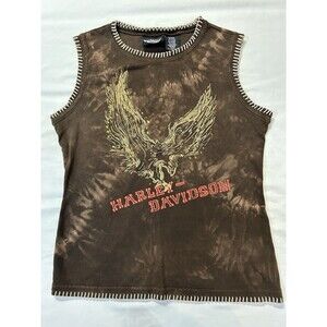Harley Davidson Women's Rhinestone Tank Top Size Large H3